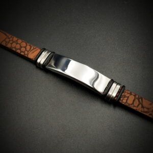 Ανδρικό Βραχιόλι με Δέρμα & Ατσάλι