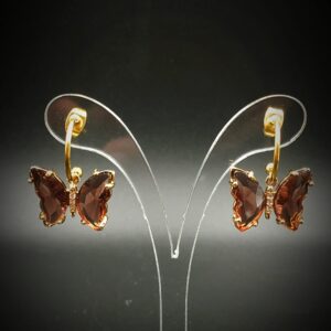 Σκουλαρίκια Κρίκοι με Πεταλούδες