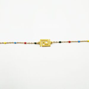 Ατσάλινο Βραχιόλι Χεριού με Μαίανδρο