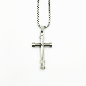 Κολιέ με Σταυρό & Στρας