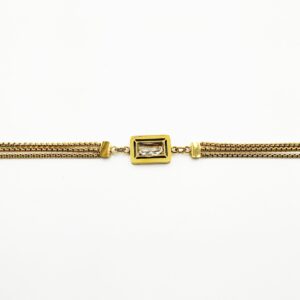 Ατσάλινο Βραχιόλι με Αλυσίδες & Ζιργκον