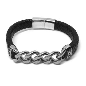 Βραχιόλι απο Δερματίνη & Ανοιξείδωτο Ατσάλι