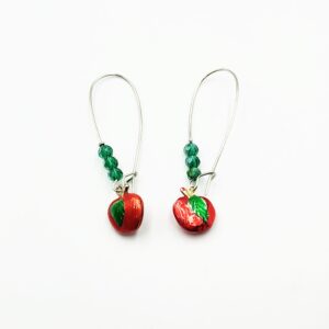 Κρεμαστά Σκουλαρίκια με Μηλαράκια