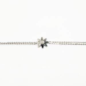 Ατσάλινο Βραχιόλι Αλυσίδα με Λουλούδι