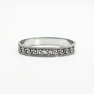 Ατσάλινη Χειροπέδα με Μαίανδρο & Ζιρκόν