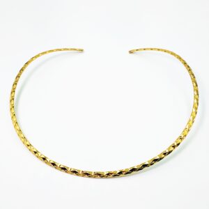 Ατσάλινη Σφυρήλατη Λαιμαριά σε Ασημί & Χρυσό