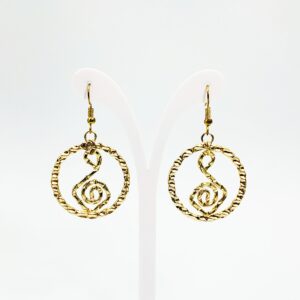 Επίχρυσα Σφυρήλατα Σκουλαρίκια Σπείρες