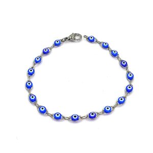 Ατσάλινο Βραχιόλι με Μάτια σε 2 Μεγέθη