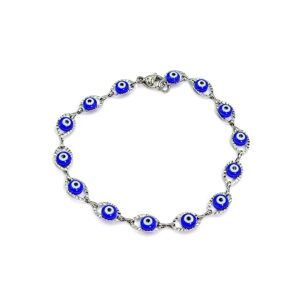 Ατσάλινο Βραχιόλι με Μάτια σε 2 Μεγέθη