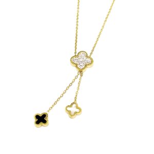 Ατσάλινο Επίχρυσο Κολιέ με Σταυρό , Στρας & Φίλντισσι