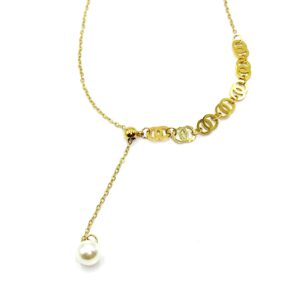 Ατσάλινο Κολιέ με Κρεμαστή Πέρλα