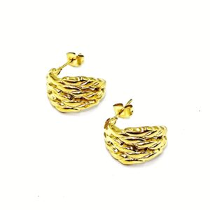 Ατσάλινοι Επίχρυσοι Κρίκοι 12mm με Σχέδιο