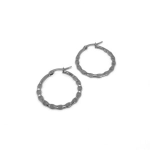 Ατσάλινα Σκουλαρίκια Κρίκοι 25mm