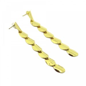 Κρεμαστά Ατσάλινα Σκουλαρίκια σε Ασημί & Χρυσό