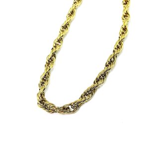 Επίχρυσο Κολιέ Στριφτή Αλυσίδα από Ατσάλι