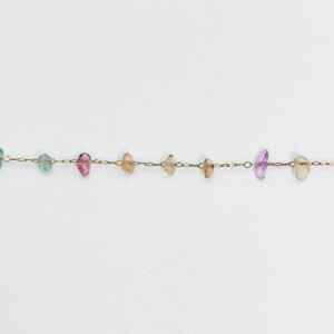 Ατσάλινο Βραχιόλι Αλυσίδα με Πέτρες