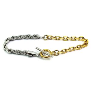 Δίχρωμο Βραχιόλι Αλυσίδα από Ατσάλι