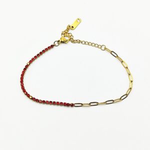 Ατσάλινο Επίχρυσο Βραχιόλι Ριβιέρα σε 3 Χρώματα