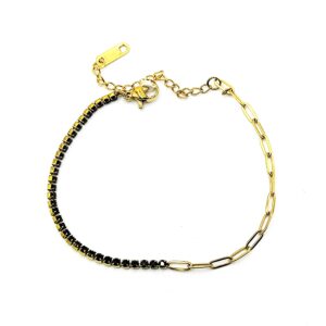 Ατσάλινο Επίχρυσο Βραχιόλι Ριβιέρα σε 3 Χρώματα