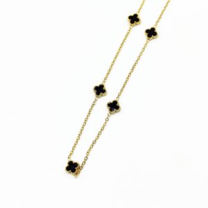 Ατσάλινο Επίχρυσο Κολιέ με Σταυρούς