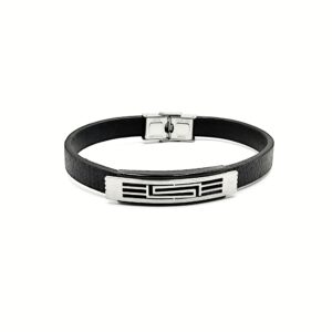 Βραχιόλι Ατσάλι & Δέρμα